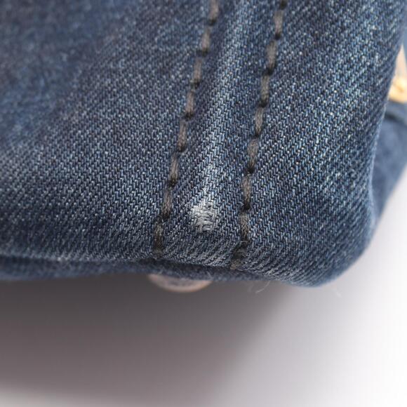 PRADA CANAPA Tote Bag Navy Blue Denim - Picture 5 of 7